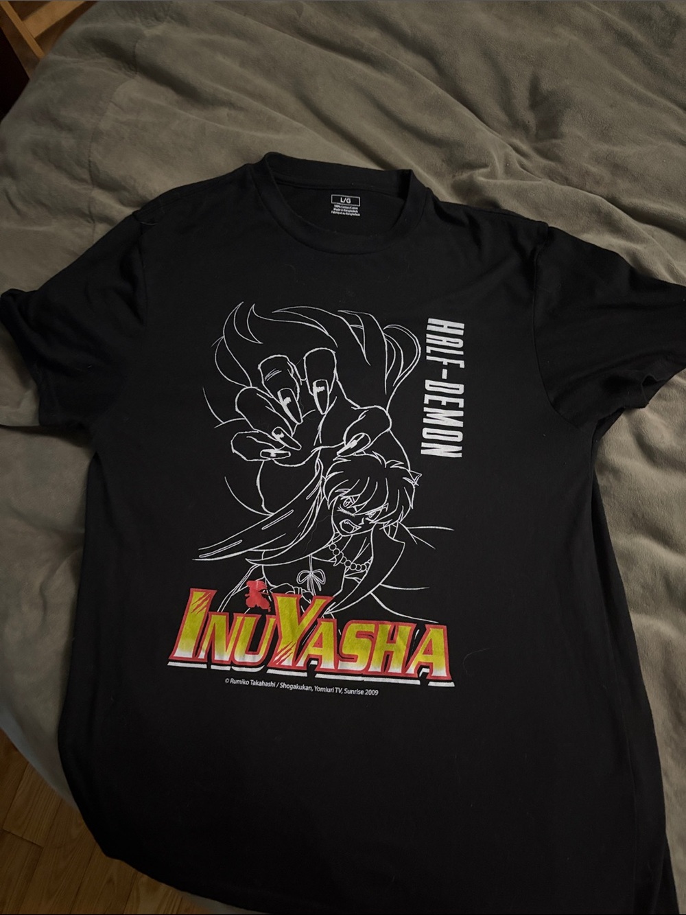 Inuyasha Black Graphic Tee - Men’s Anime Short Sleeve Shirt